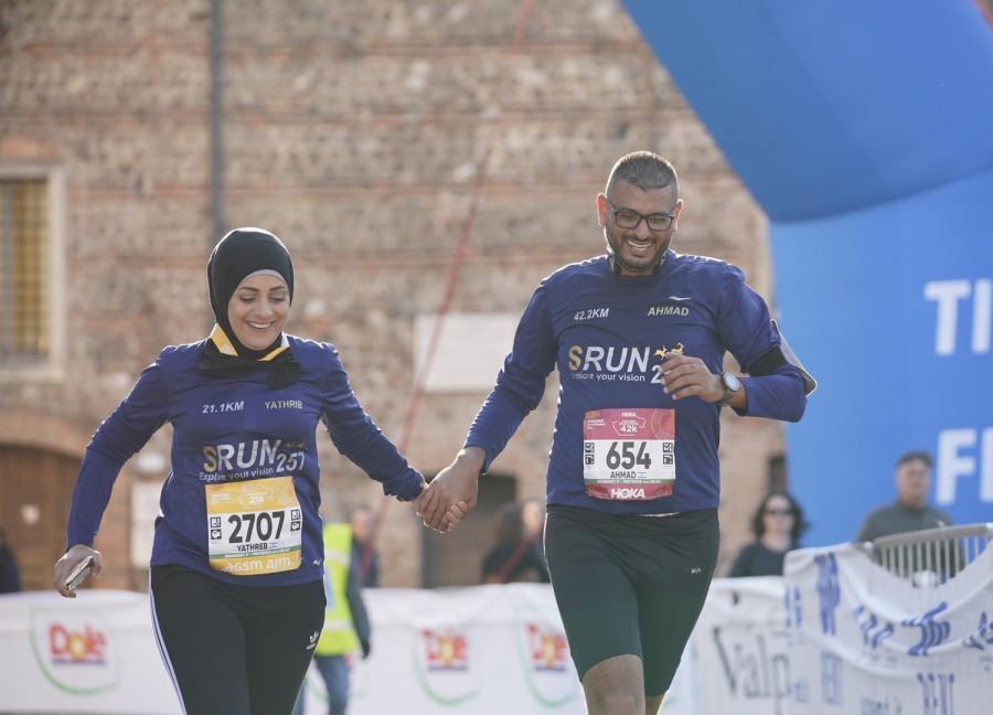 اكسال : الزوجان حبشي يشاركان في ماراثون فيرونا 